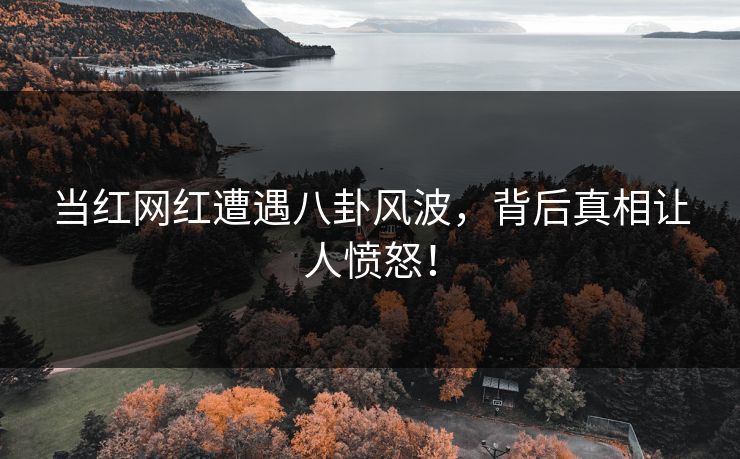 当红网红遭遇八卦风波，背后真相让人愤怒！